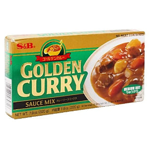 S&B Golden Curry Mix Medium Hot,220Gm