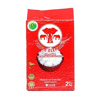 Triple Elephant Jasmine Rice , 1Kg (2 Kg Bag)