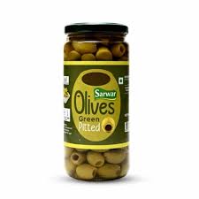 Sarwar Green Olive Pitted,450 Gm