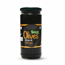 Sarwar Black Pitted Olives (450 Gm)