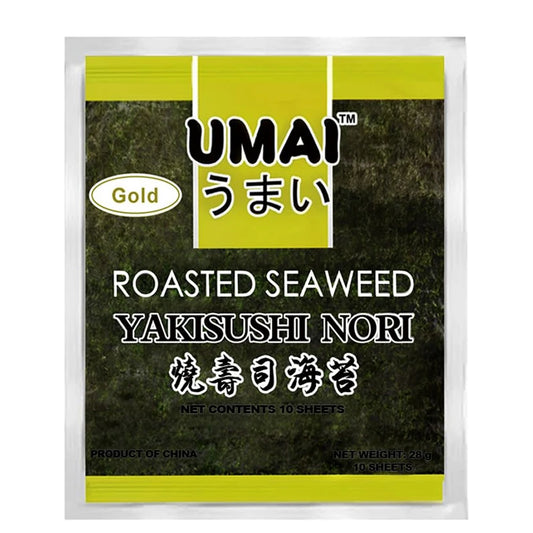 Umai Roasted Yaki Sushi Noori Sheet, 10 Sheets